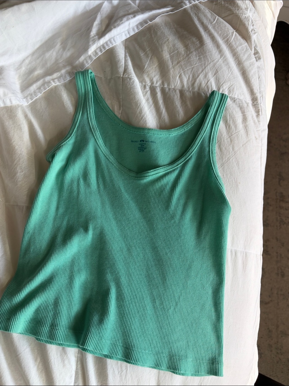Teal Brandy Melville ribbed tank top